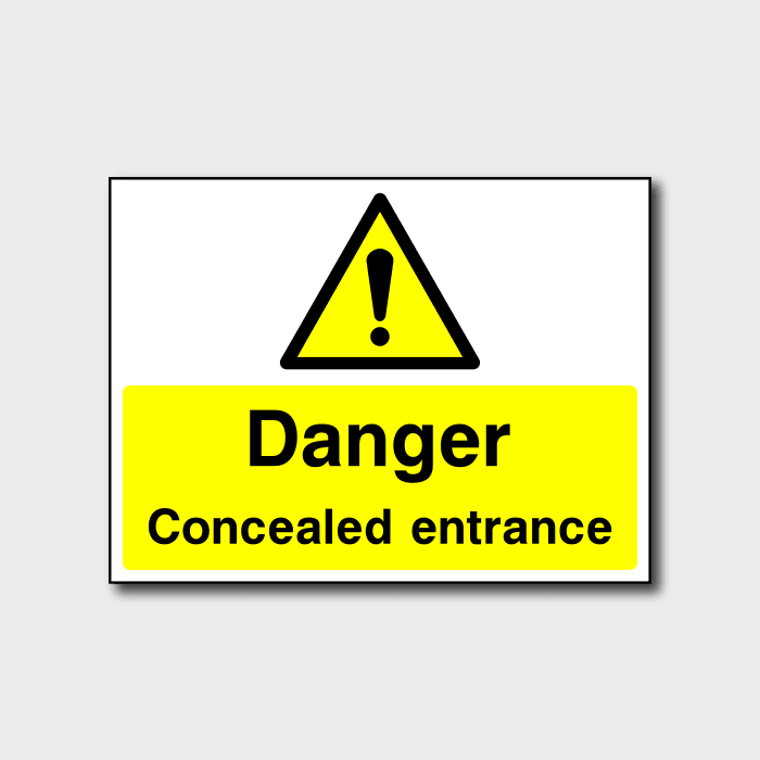 Danger Concealed Entrance Sign | Road & Site Safety Notice