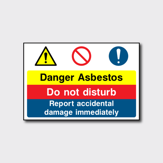 Danger Asbestos Do Not Disturb Signage - CONS0101