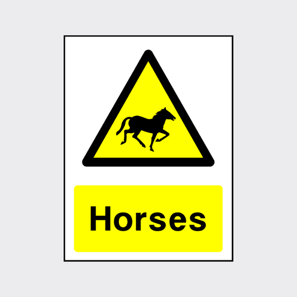 Horses Warning Sign | Promote Road & Equestrian Safety