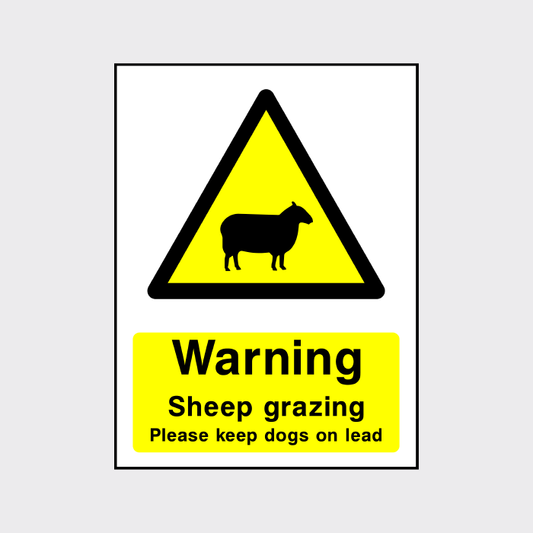 Warning! Sheep grazing Sign