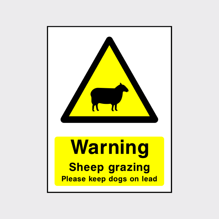Warning! Sheep grazing Sign