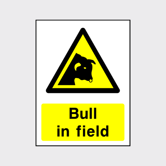 bull in field sign