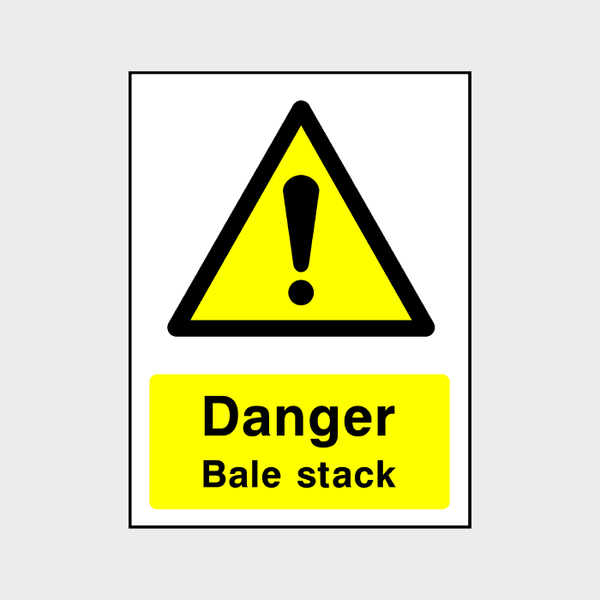 Danger Bale Stack Sign – High-Visibility Safety for Farms - The Safety Sign