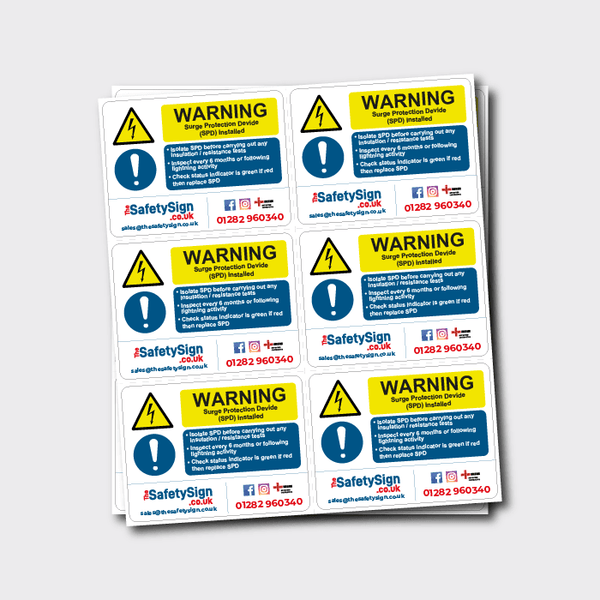 Use Protection Stickers Custom Surge Protection Device Stickers | Premium SPD Labels - The ...