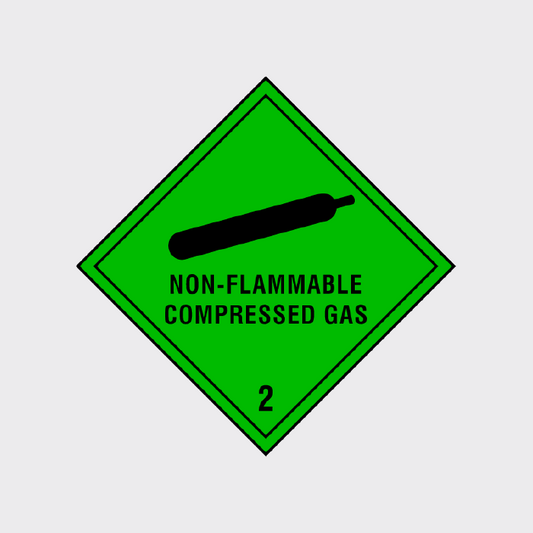 Non flammable compressed gas sticker