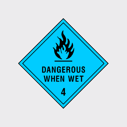 Dangerous When Wet Class 4 Diamond Sign