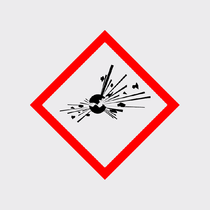 Exploding Marks Explosive Materials Diamond Sign - The Safety Sign