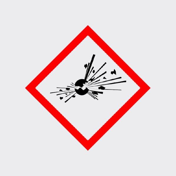 Explosive Materials Diamond Sign - The Safety Sign