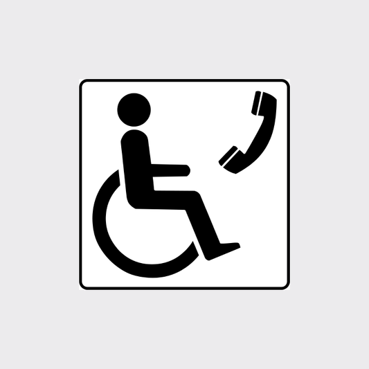 Accessibility Telephone sign