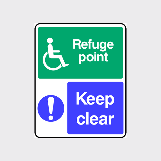 Refuge Point - Keep Clear sign 