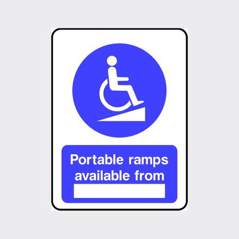 Portable Ramps Available Sign – Ensure Accessibility and Compliance ...