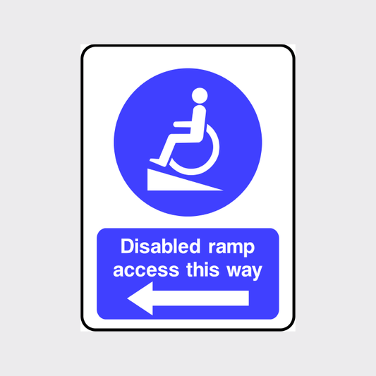 Disabled ramp access this way - left arrow 