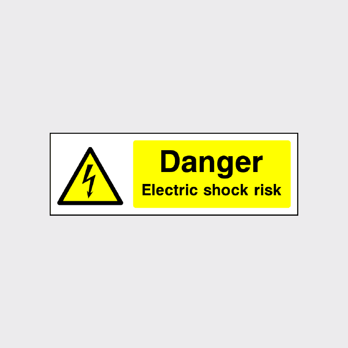 Danger - Electric Shock Risk Sticker - The Safety Sign