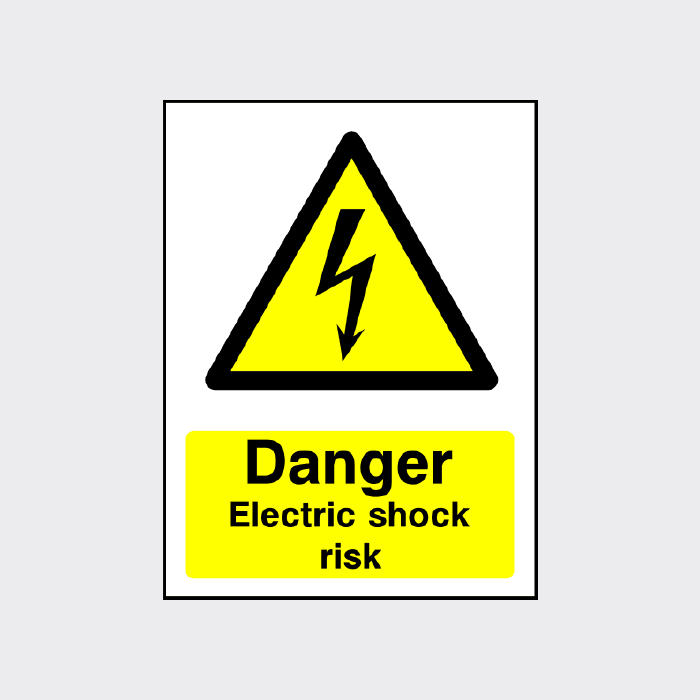 Danger Electric Shock Risk Sign