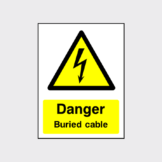 Danger - Buried cable sign - ELEC0051