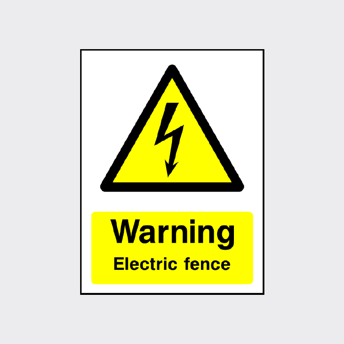 Warning Electric Fence Sign - The Safety Sign