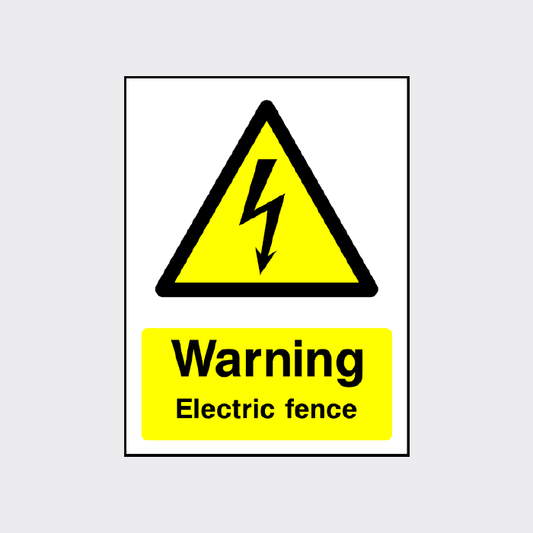 Warning Electric fence Sign