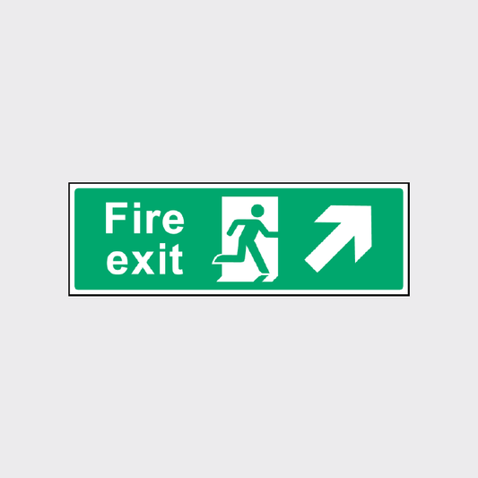 Fire Exit Sign - Forward Right Arrow
