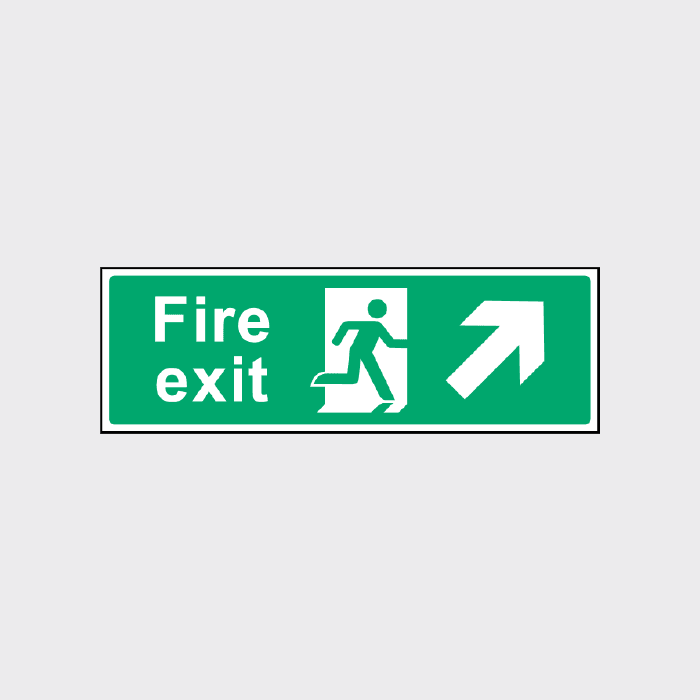 Fire Exit Forward Right Arrow Sign | High-Visibility Safety Sign