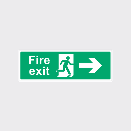 Fire Exit Sign with right Arrow
