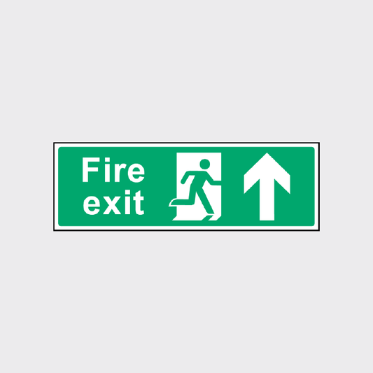 Fire Exit Sign with up Arrow