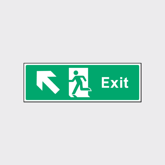 Exit Sign with left up Arrow
