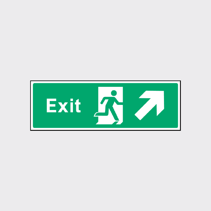 Exit Right Up Arrow Sign | Clear Emergency Direction