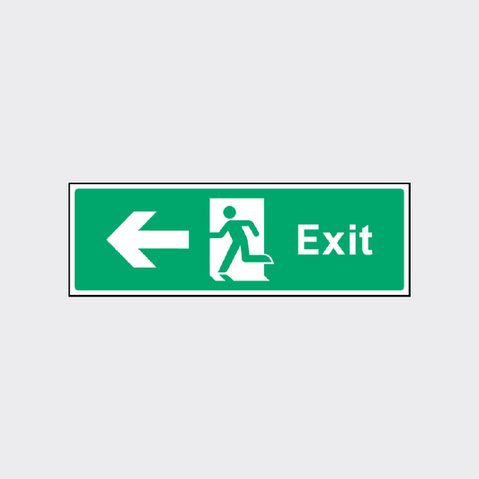 Exit Sign with left Arrow 
