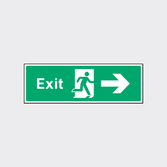 Exit Sign with right Arrow