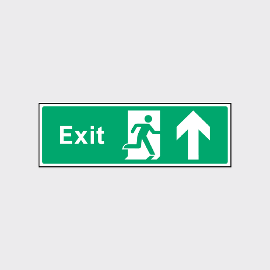 Exit Sign with up Arrow