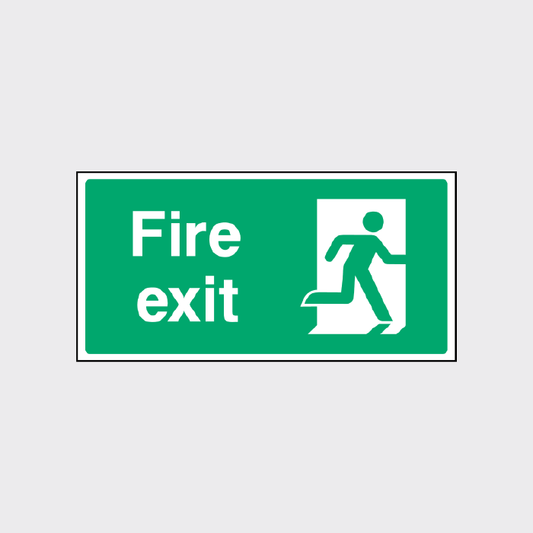 Fire Exit right sign