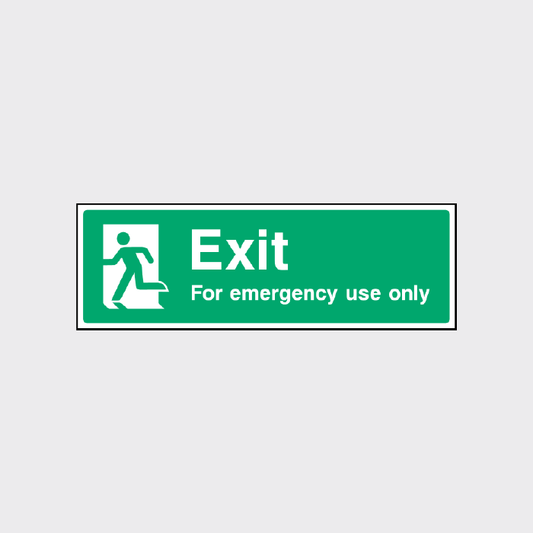 Exit for emergency use only sign 