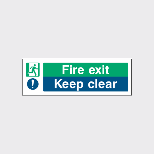 Fire exit - Keep clear sign