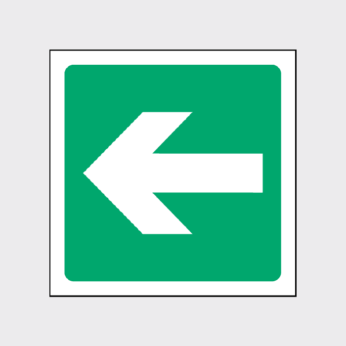 Emergency Escape Left Arrow Sign | High-Visibility Safety Sign