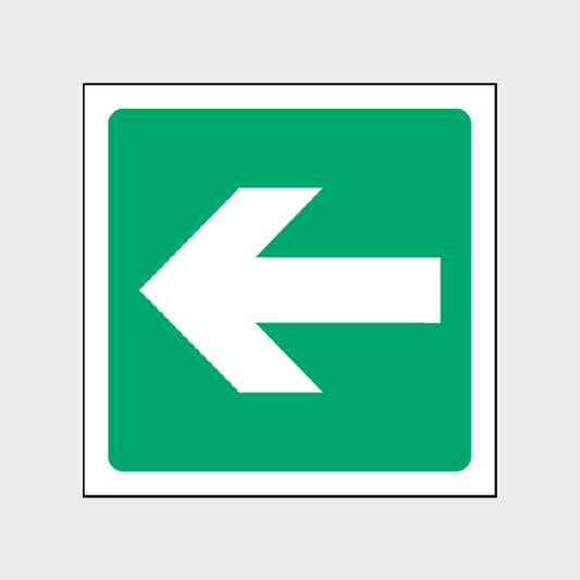 Emergency Escape left arrow sign