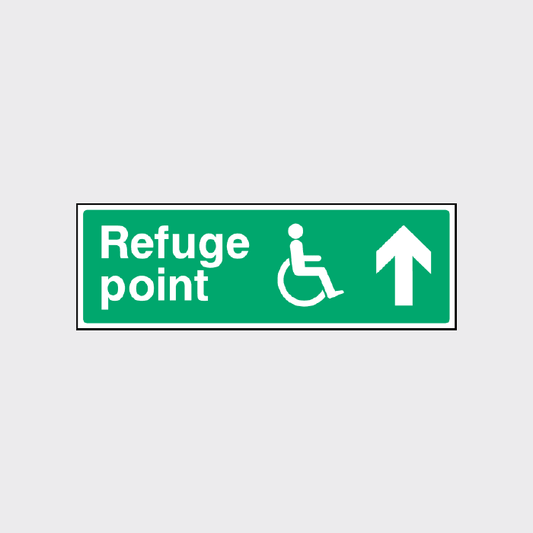 Disability Refuge Point Up Arrow Sign