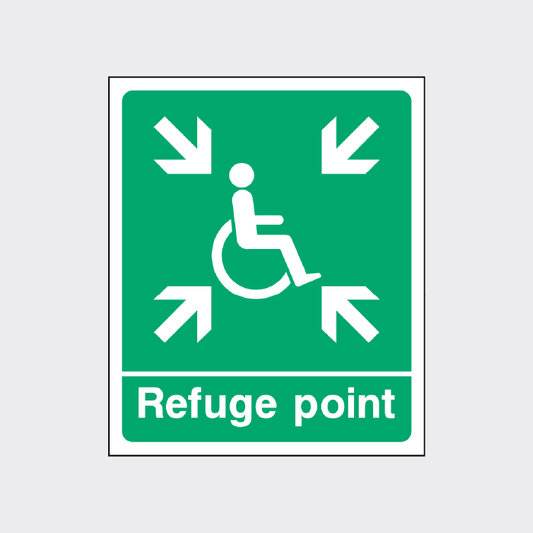 Disability refuge point sign
