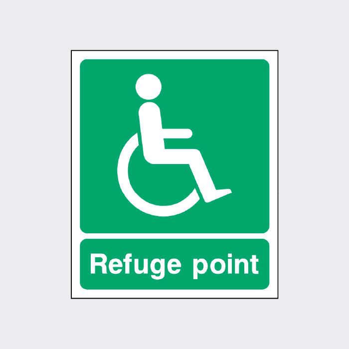 Disability Refuge Point Sign | Emergency Safety Signage