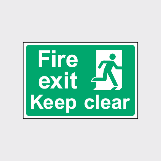 Fire Exit - Keep Clear Sign