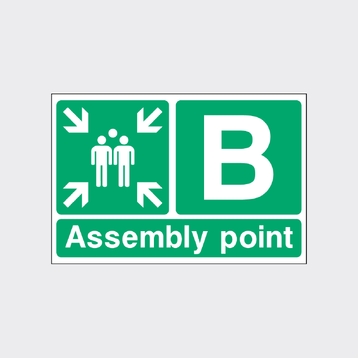 Emergency Point B Assembly Point B Sign | High-Visibility Emergency Evacuation Sign