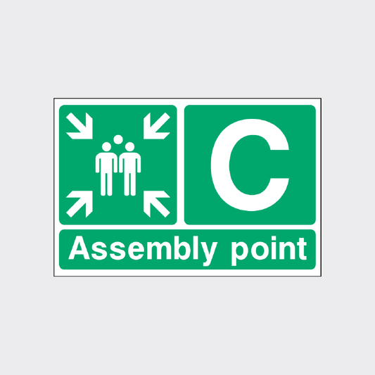 Assembly Point C sign