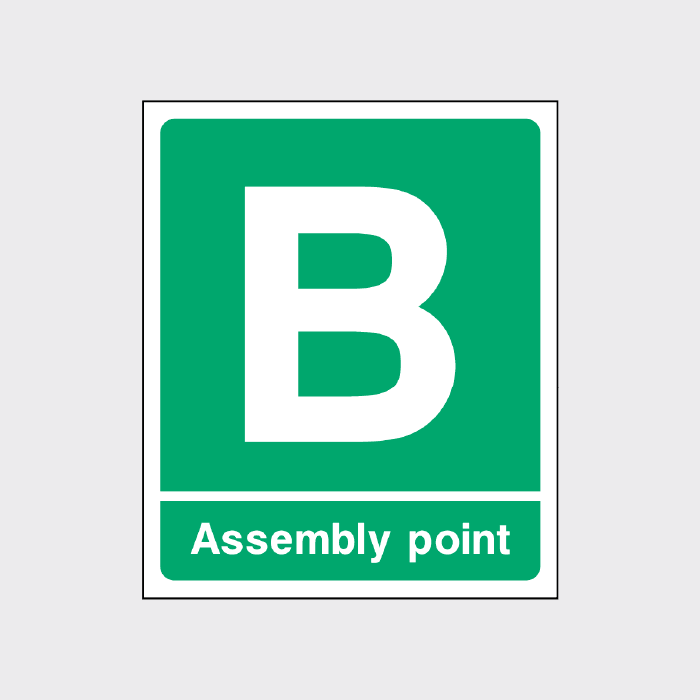 Emergency Point B Assembly Point B Sign | High-Visibility Emergency Evacuation Sign