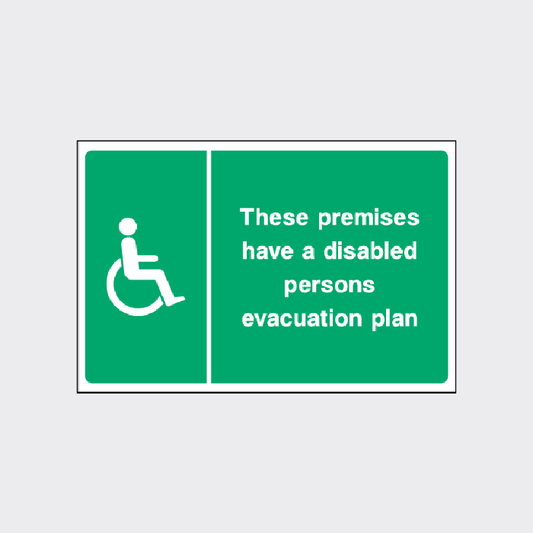 These premises have a disabled persons evacutation plan