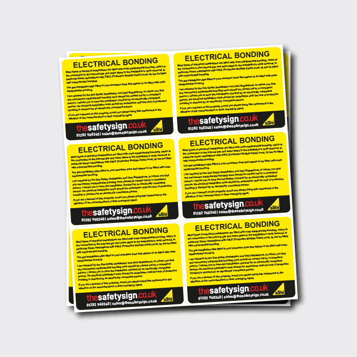 Electrical Instruments Sticker Electrical Bonding Stickers | Durable and Compliant