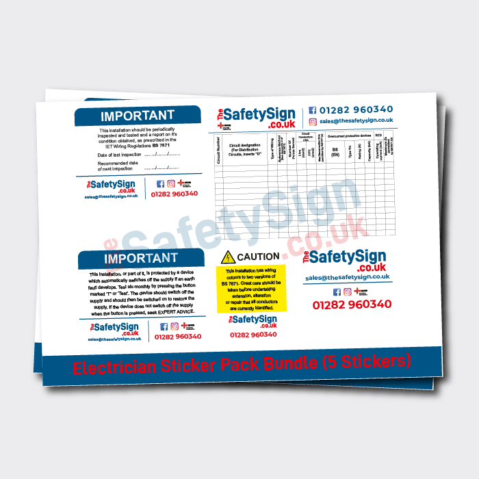 Custom Alarm Panel Load Test Sticker Comprehensive Electrical Sticker Pack Bundle - Custom Labels for Safety ...