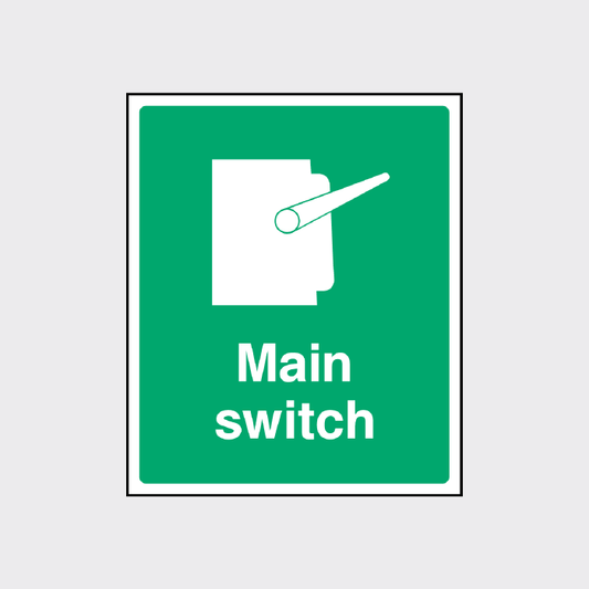 First Aid - Main Switch Sign