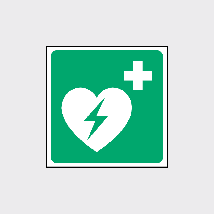 First Aid Defibrillator Sign | AED Location Notice