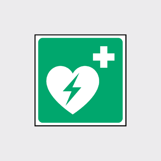 First Aid Defibrillator sign