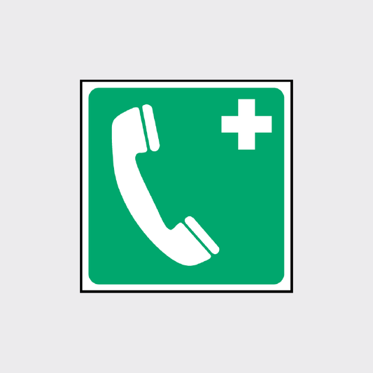 First Aid Telephone Sign