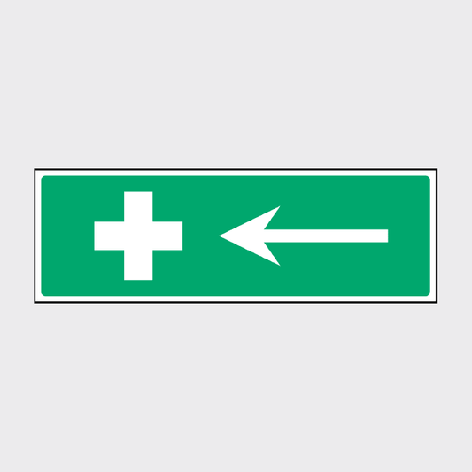 First Aid Left Arrow Sign